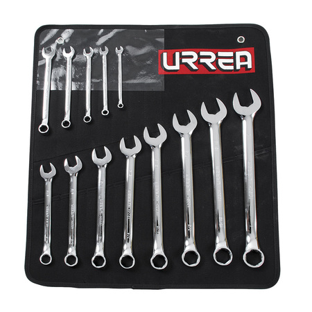 Urrea Full polished 6-point combination wrench set 6 pc 1200DH